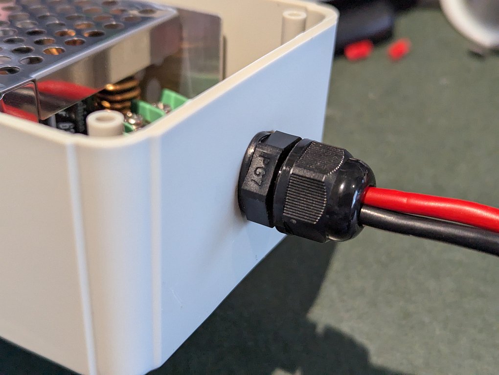 Gland installed in Enclosure